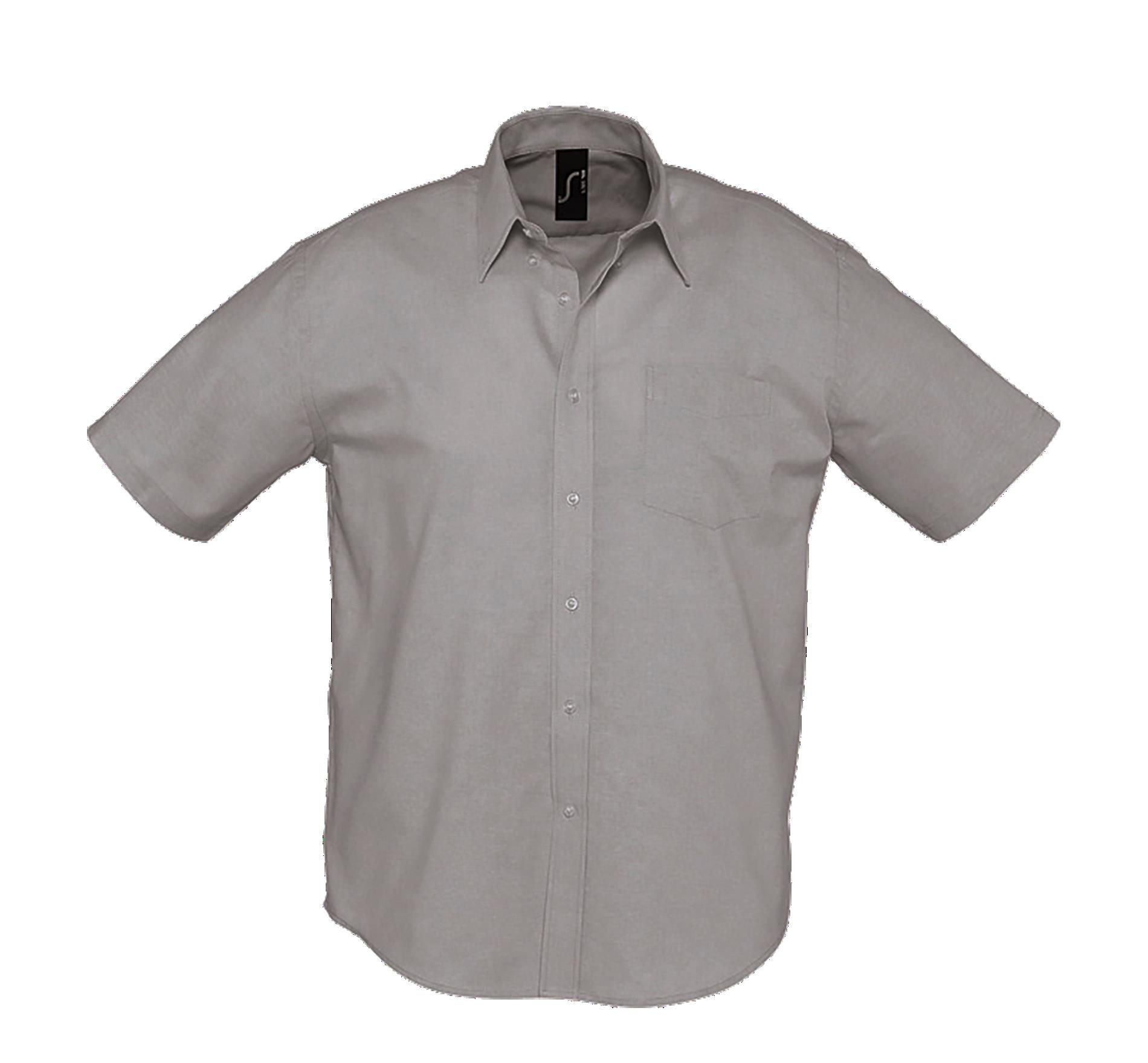 Ανδρικό Κοντομάνικο Πουκάμισο Oxford 16010 SOL'S Brisbane Silver