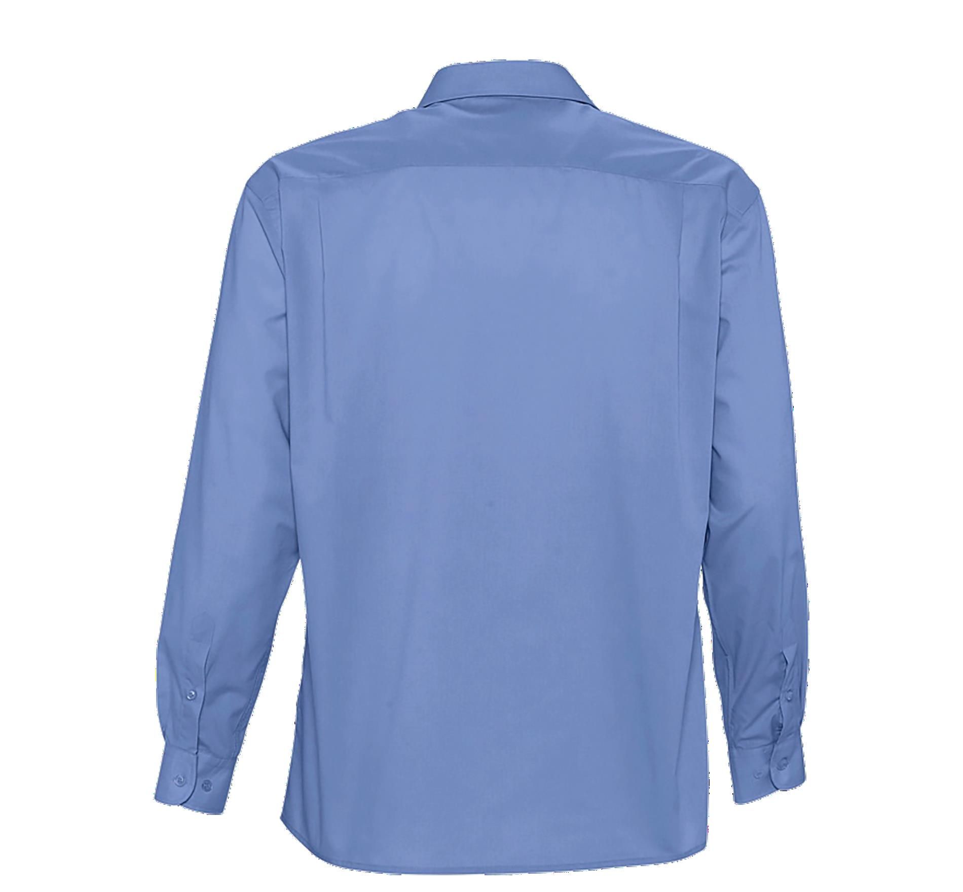 Πουκάμισο Μακρυμάνικο Ποπλίνα 16040 Sol&Apos S Baltimore 76 Medium Blue ανδρικά Πουκάμισα Simple Wear