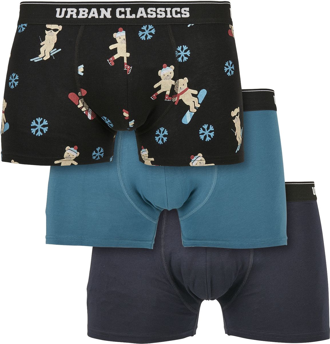 Σετ 3 Ανδρικά Εσώρουχα Boxer TB4503 Urban Classics Organic X-Mas Teddy Aop/Jasper/Navy