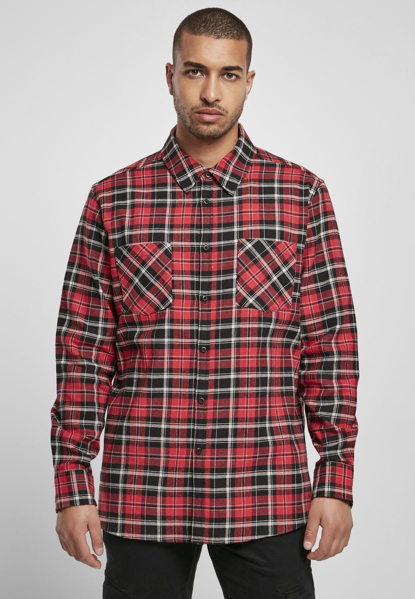 Checked Roots Shirt Urban Classics TB4489 Red/Black