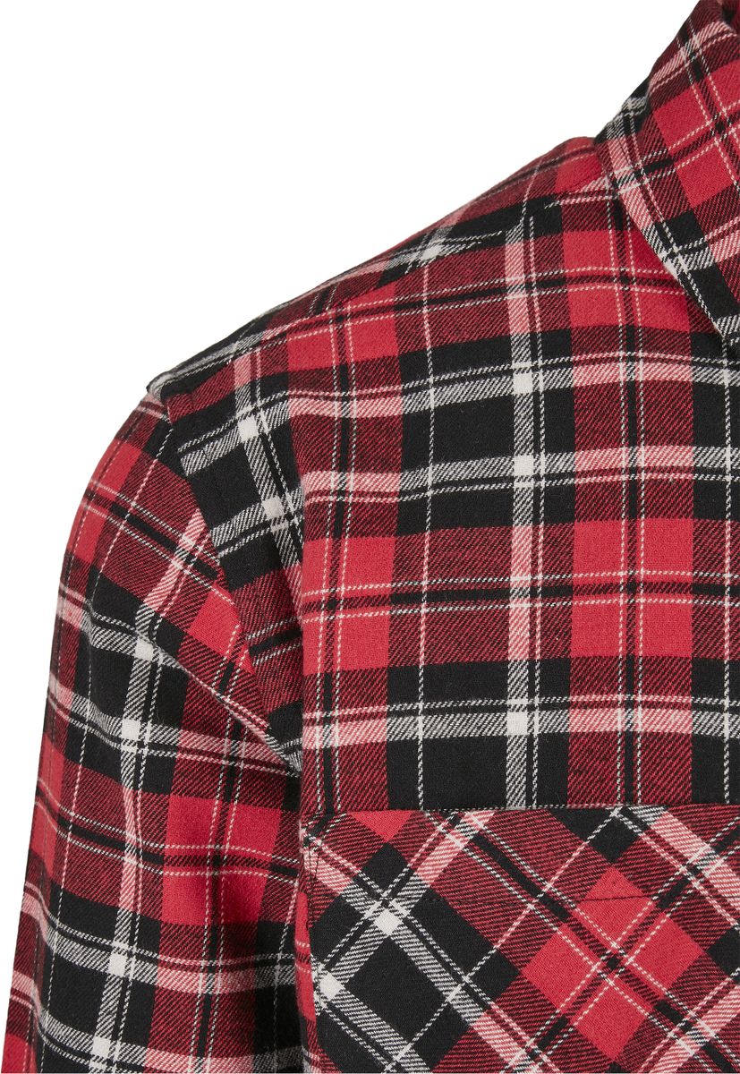 Checked Roots Shirt Urban Classics Tb4489 Red Black Outlet ανδρικά Simple Wear