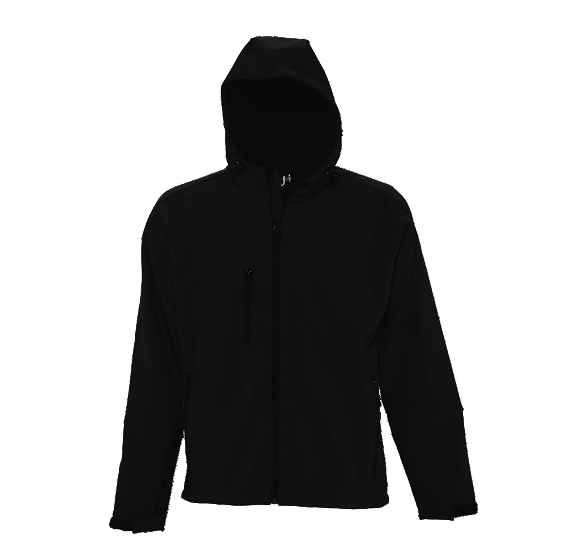 Ανδρικό Softshell Μπουφάν με Κουκούλα 46602 SOL'S Replay Black
