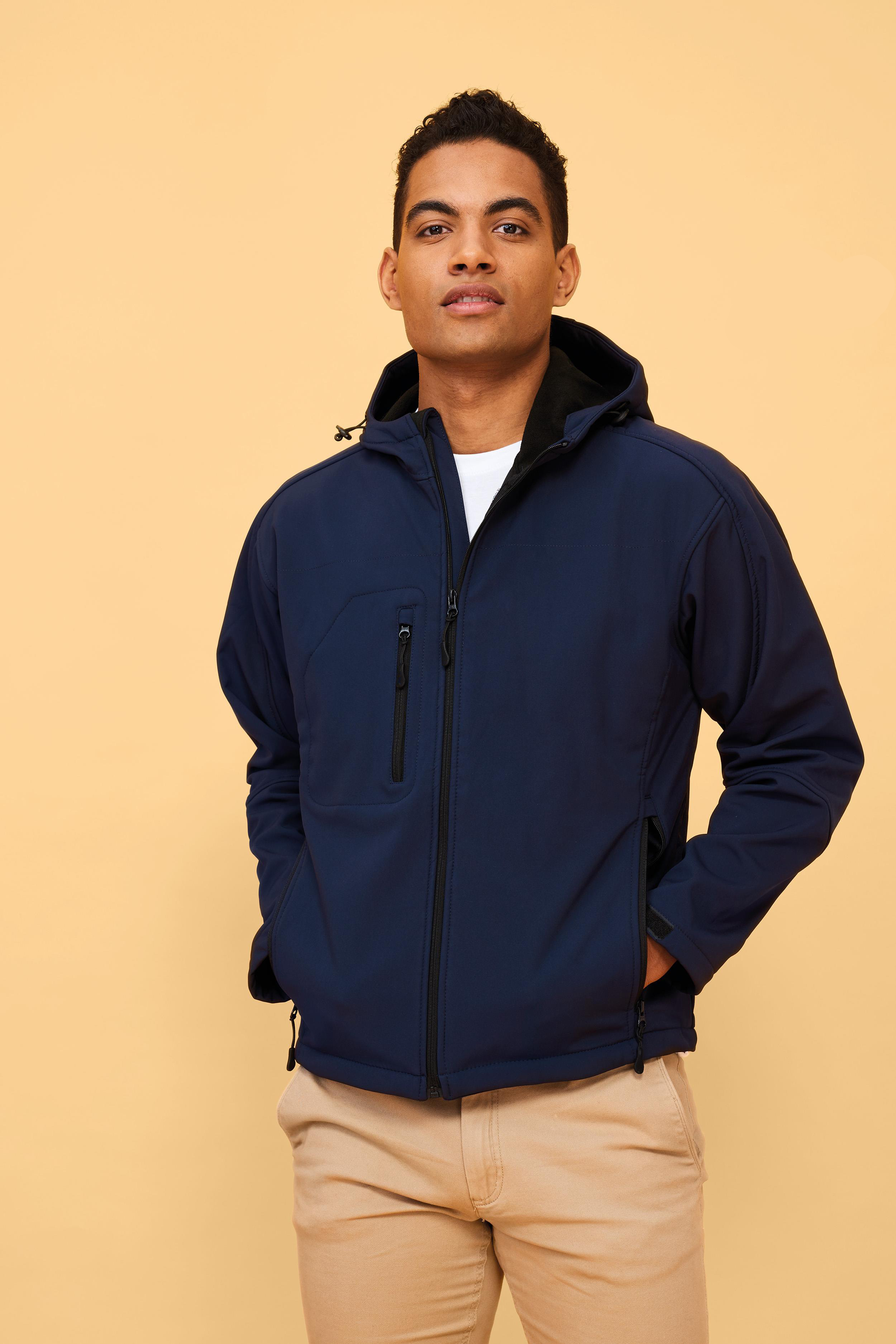 Ανδρικό Softshell Μπουφάν με Κουκούλα 46602 SOL'S Replay French Navy