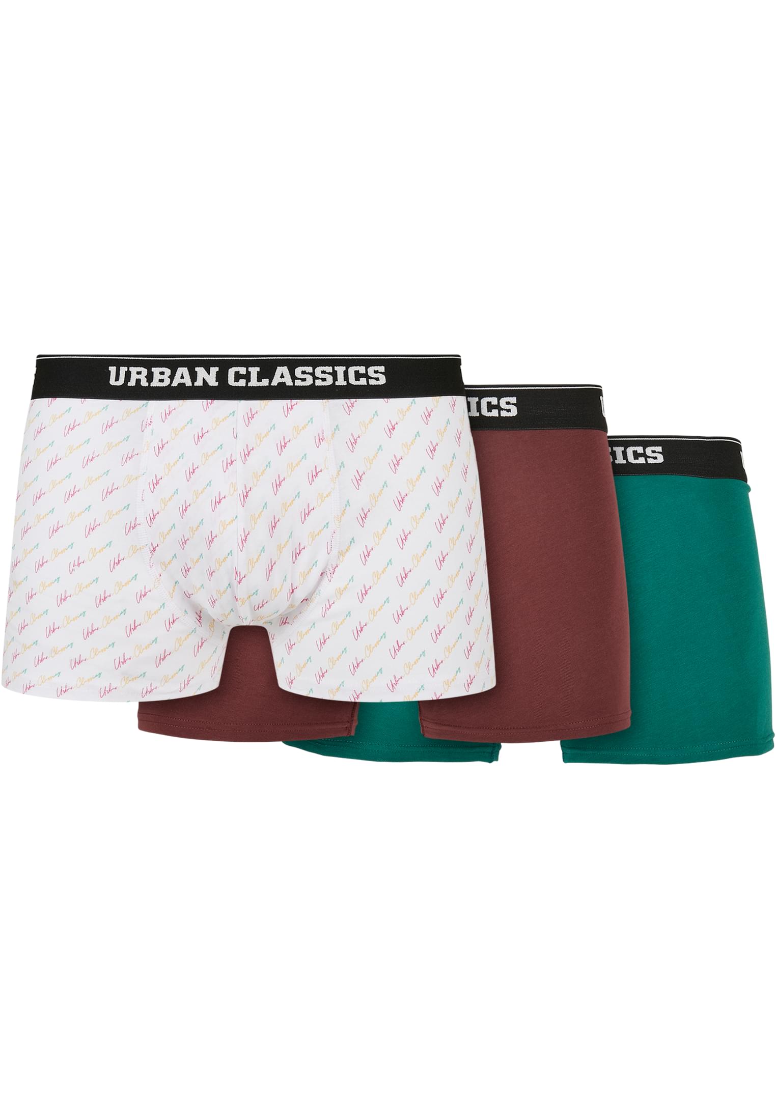 Ανδρικά Εσώρουχα Boxer 3-Pack TB3838 Urban Classics Organic Script Clear Flower/Cherry/Tree Green