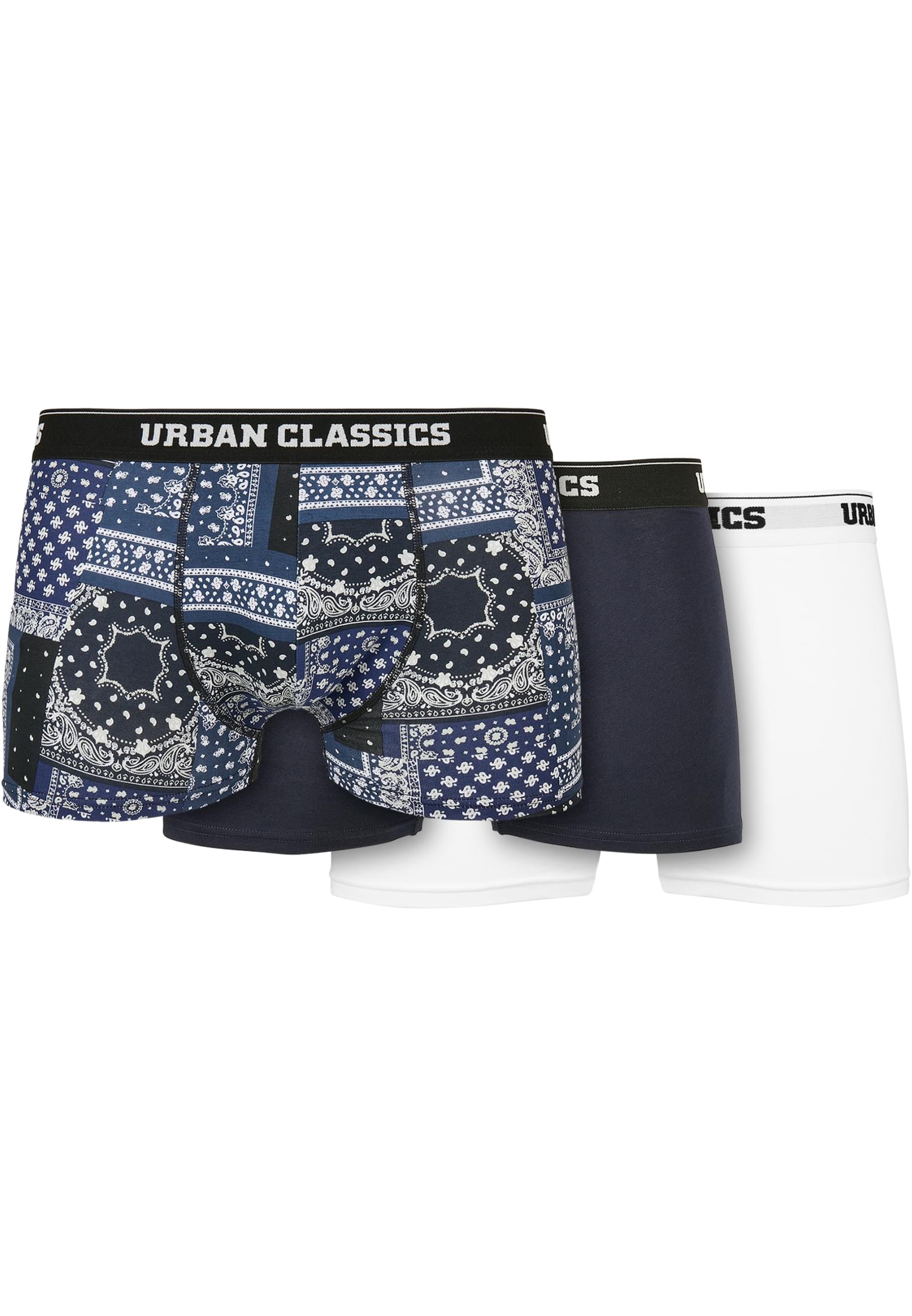 Ανδρικά Εσώρουχα Boxer 3-Pack TB3838 Urban Classics Organic Bandana Navy/Navy/White