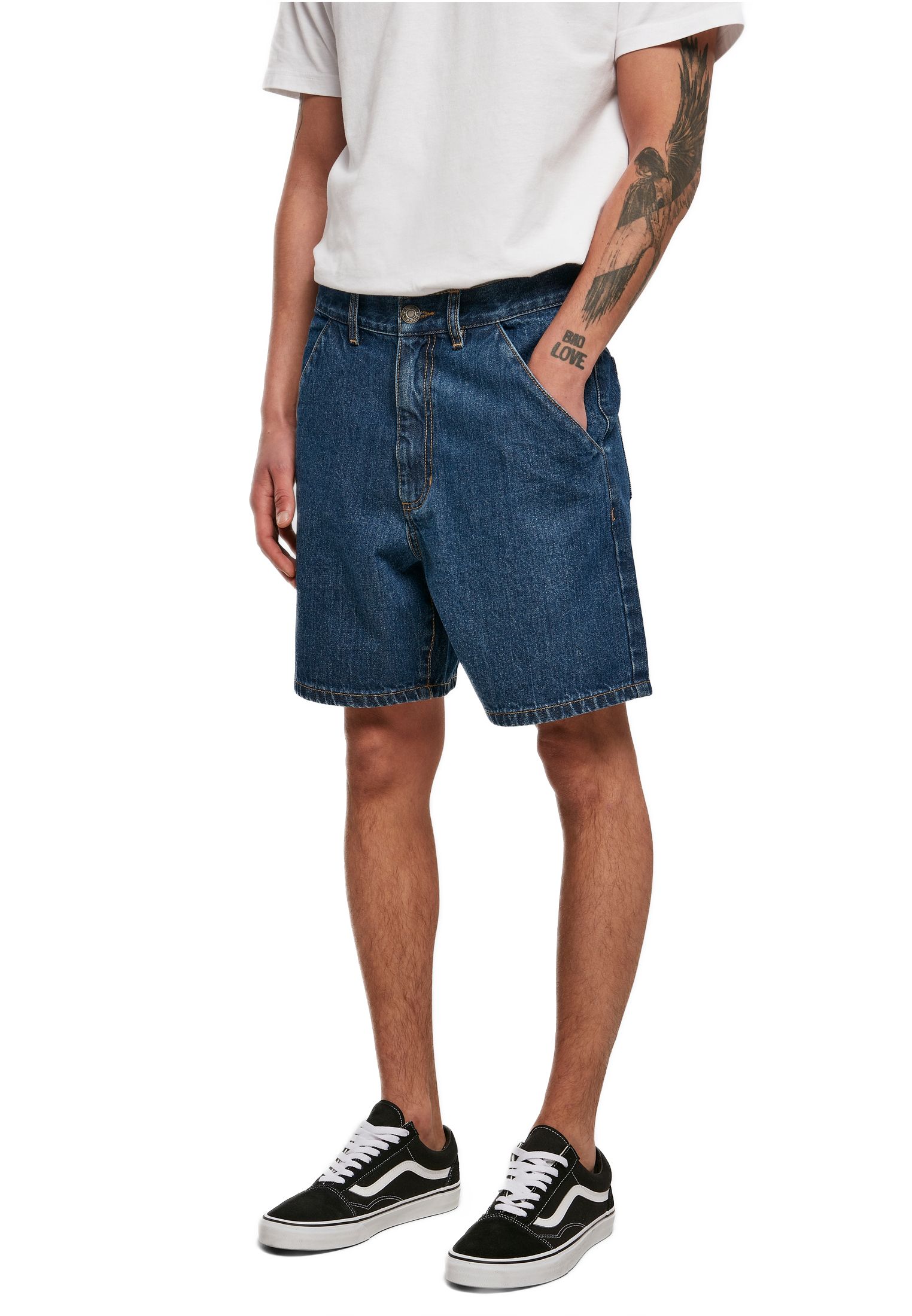Organic Denim Bermuda Shorts UC Men TB4946 Midnight Indigo Washed