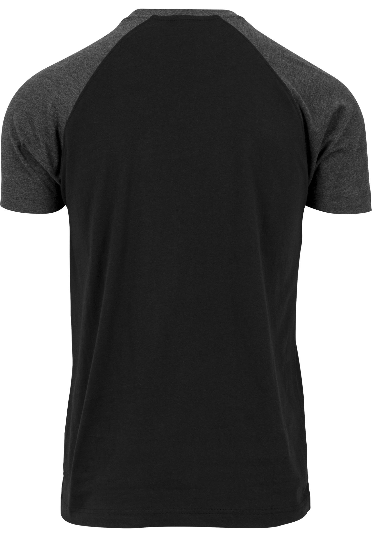 T-Shirt Tb639 Urban Classics Raglan Contrast Tee Black Charcoal ανδρικά Basic T-Shirts Simple Wear Μπλουζάκια κοντομάνικα