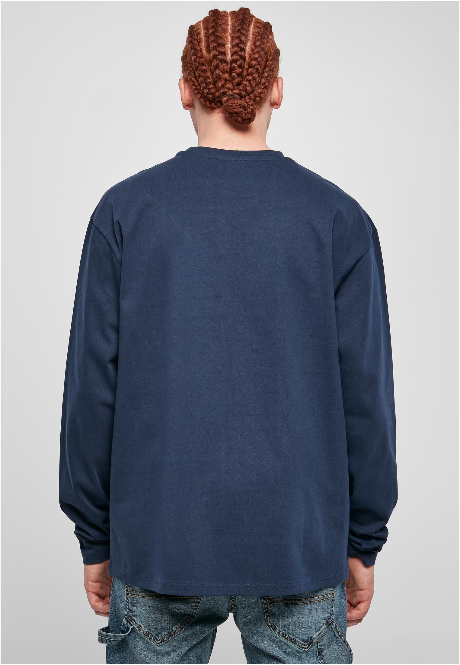 Μακρυμάνικο Oversized T-Shirt Ultra Heavy Ls Urban Classics Tb5563 Darkblue ανδρικά Basic T-Shirts Simple Wear Μπλουζάκια κοντομάνικα
