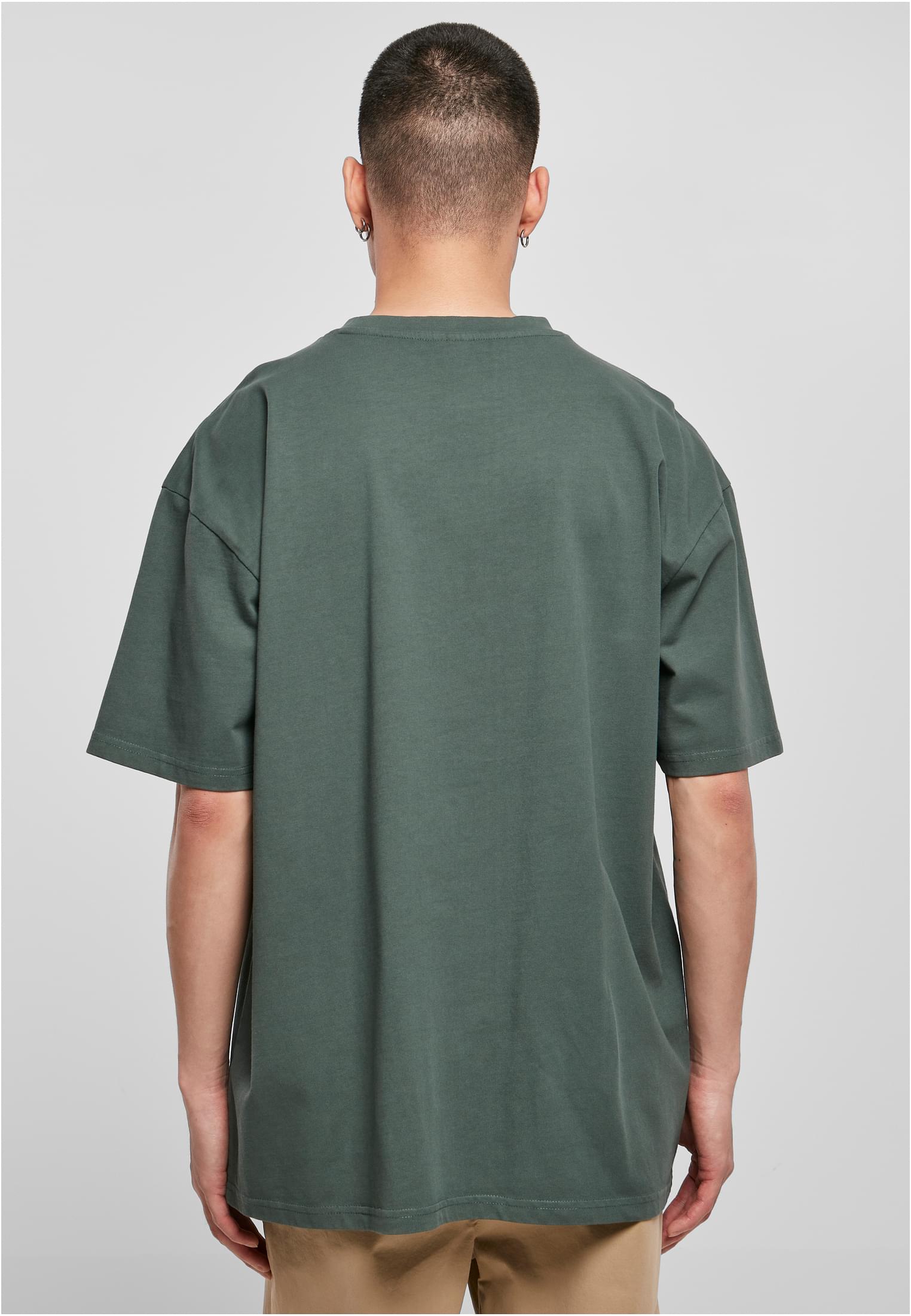 Heavy Oversized T-Shirt Garment Dye Tee Urban Classics Tb5939 Bottlegreen Outlet ανδρικά Simple Wear Μπλουζάκια κοντομάνικα