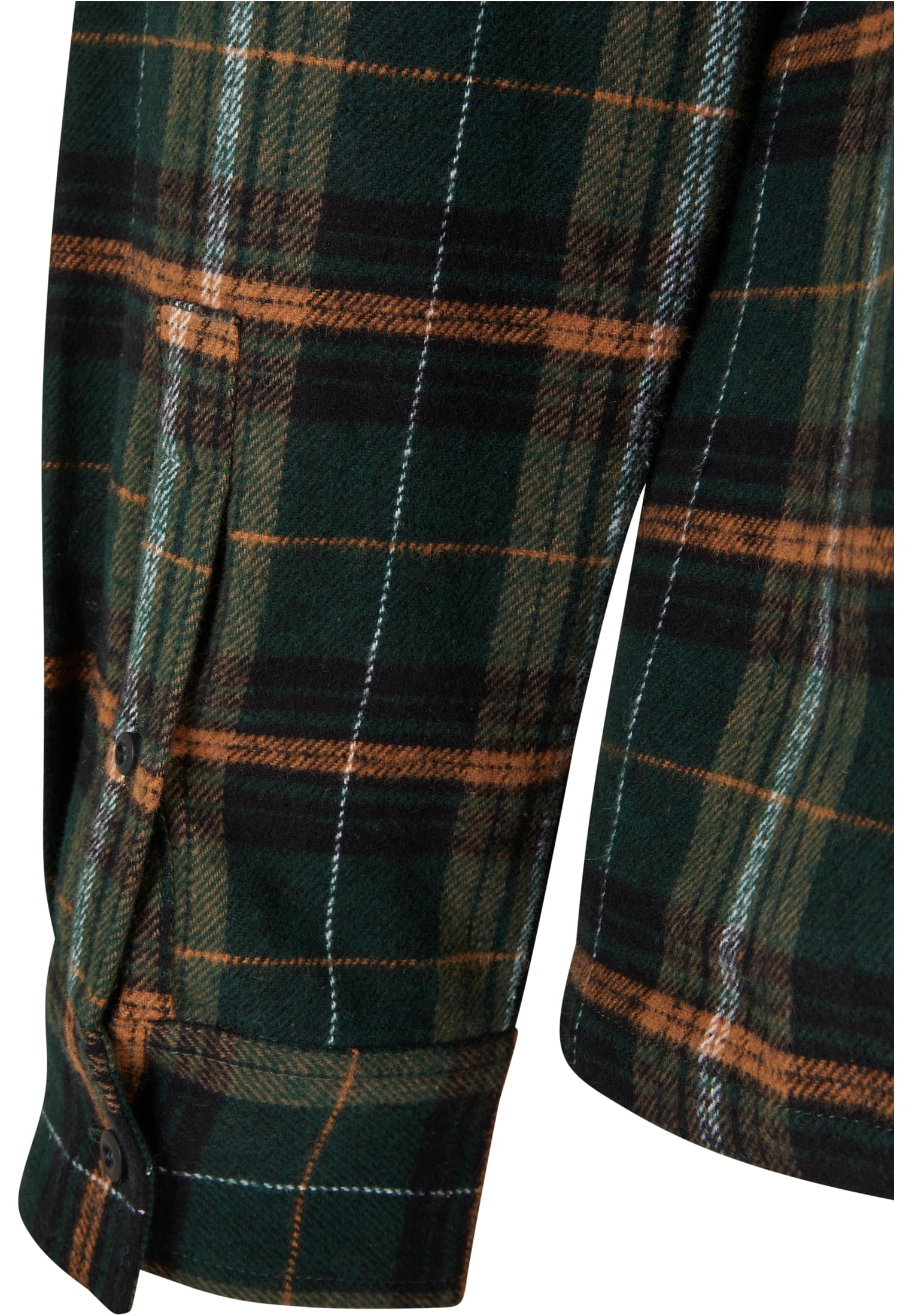 Boxy Fane Check Shirt Urban Classics Tb5927-02368 Bottlegreen Orange Outlet ανδρικά Simple Wear