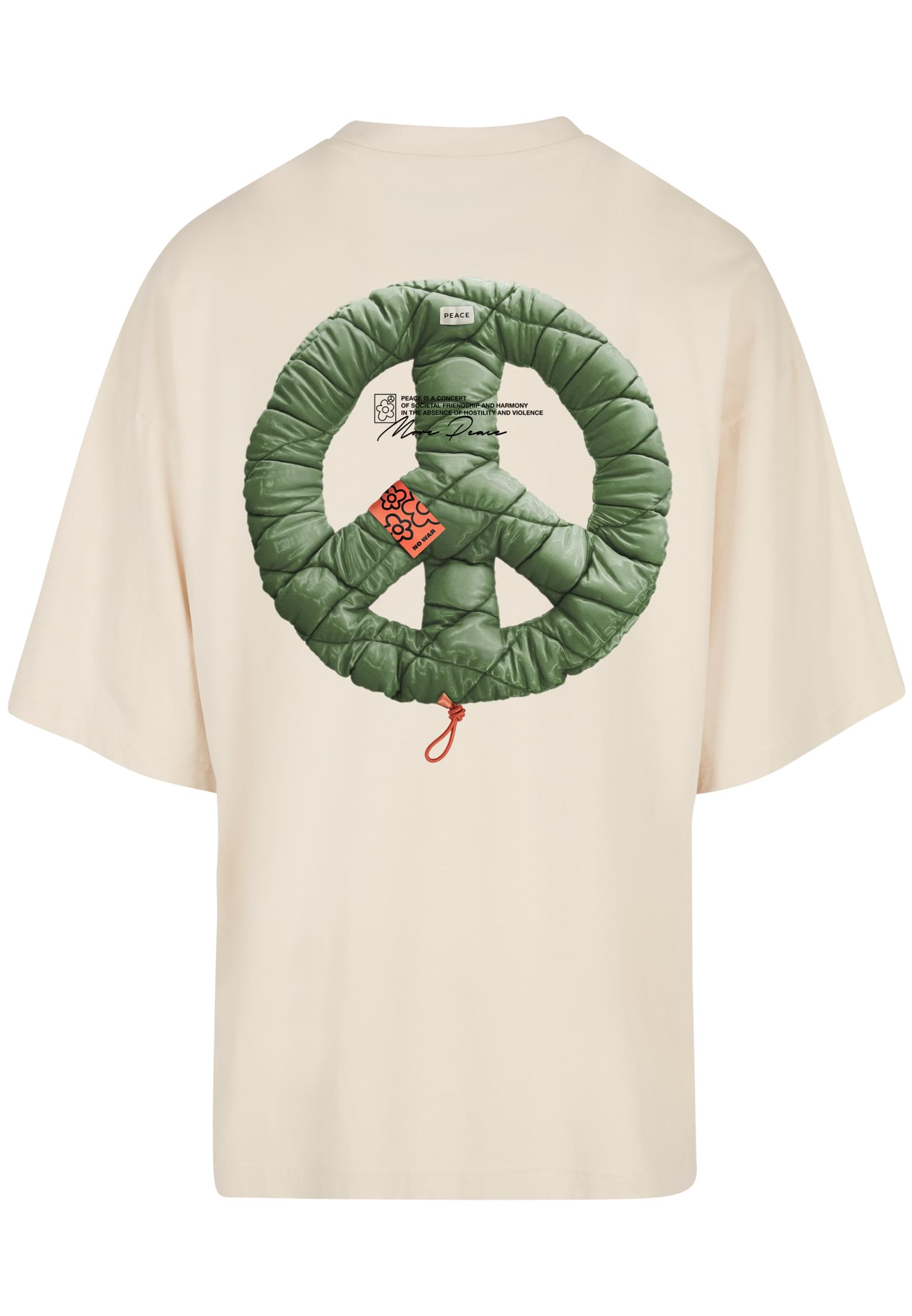 Puffer Peace Oversize Tee Mister Mt2422-02903 Whitesand Outlet ανδρικά Simple Wear
