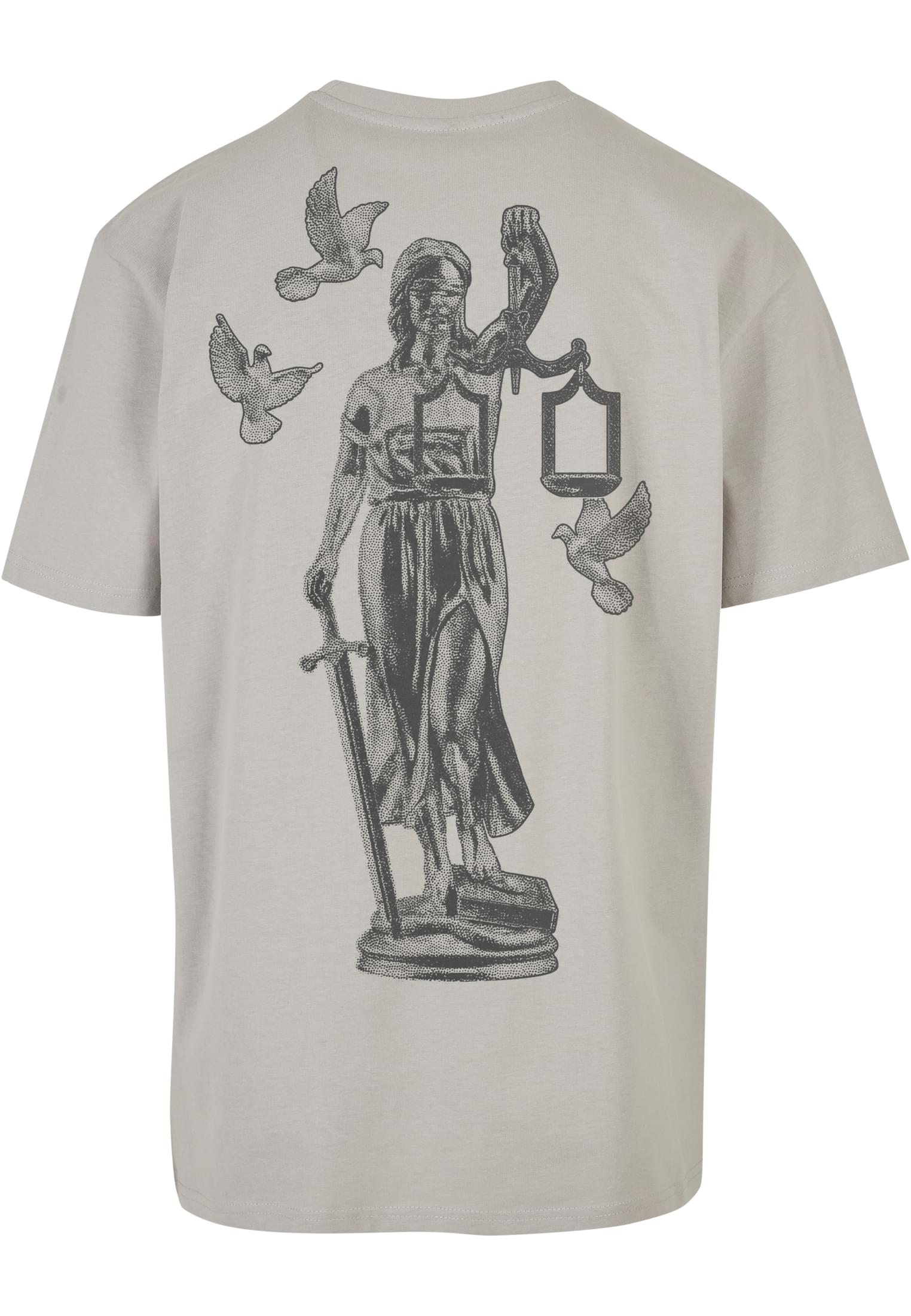 Justice Oversize Tee Mister Mt2545-02946 Lightasphalt Outlet ανδρικά Simple Wear