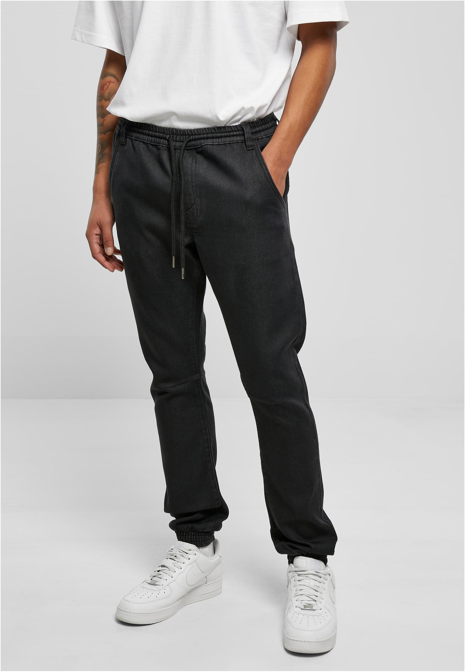 Παντελόνι Denim με λάστιχο Urban Classics TB1794 Realblack Washed