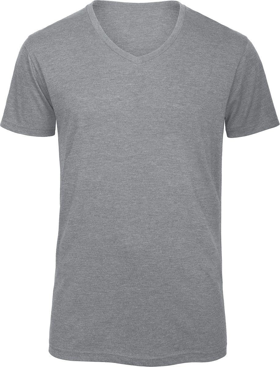 Ανδρικό T-Shirt V-Neck TM057 B & C Triblend Heather Light Grey