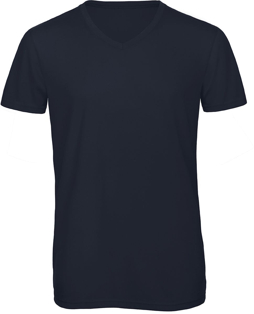 Ανδρικό T-Shirt V-Neck TM057 B & C Triblend Navy