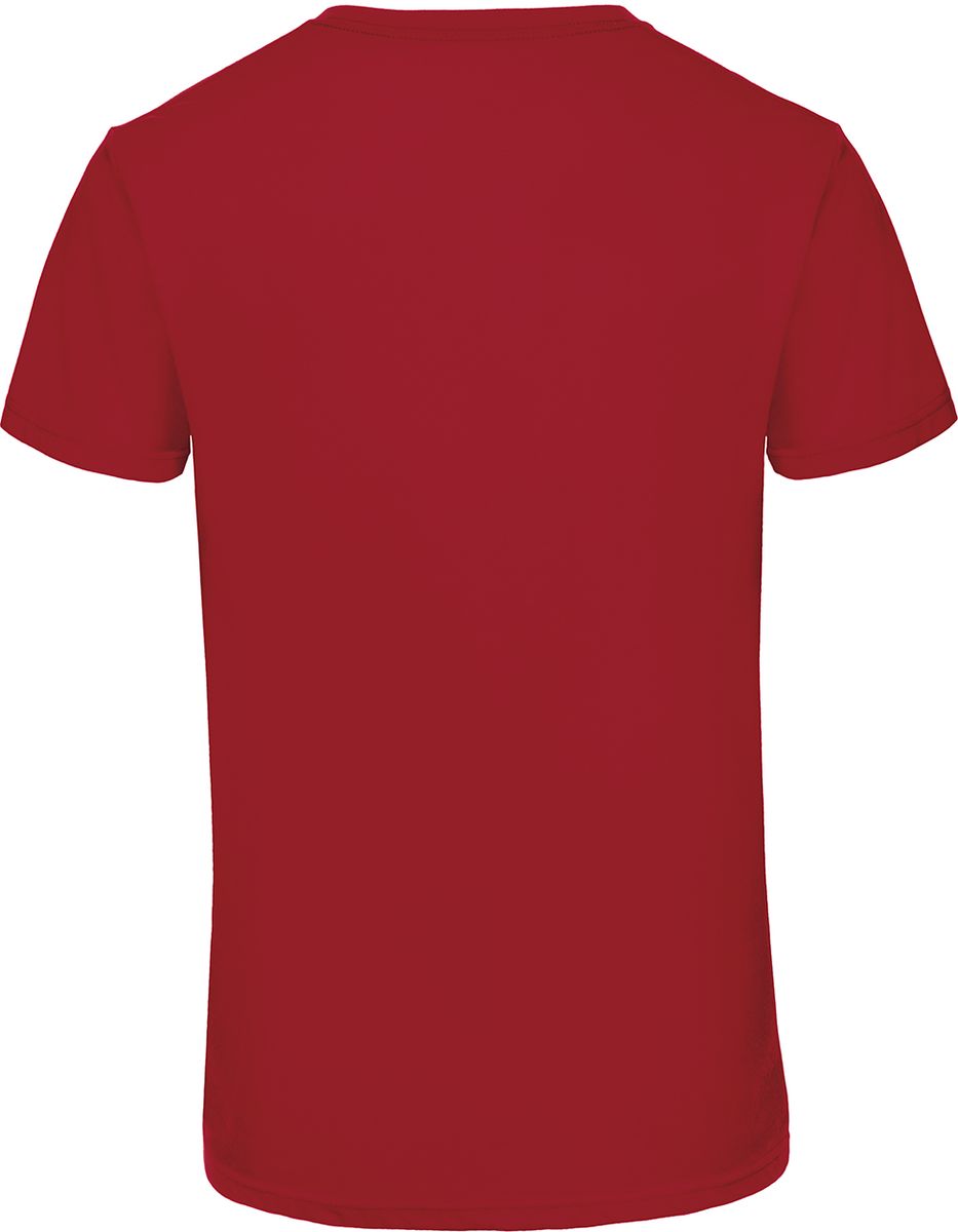 Ανδρικό T-Shirt V-Neck Tm057 B C Triblend Red ανδρικά Basic T-Shirts Simple Wear Μπλουζάκια κοντομάνικα