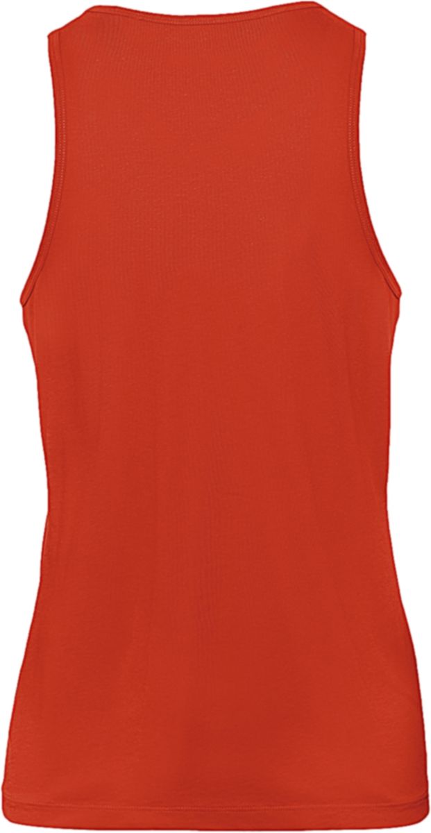 Αμάνικο T-Shirt Inspire Tm072 B C Organic 140G Fire Red ανδρικά Basic T-Shirts Simple Wear Μπλουζάκια κοντομάνικα