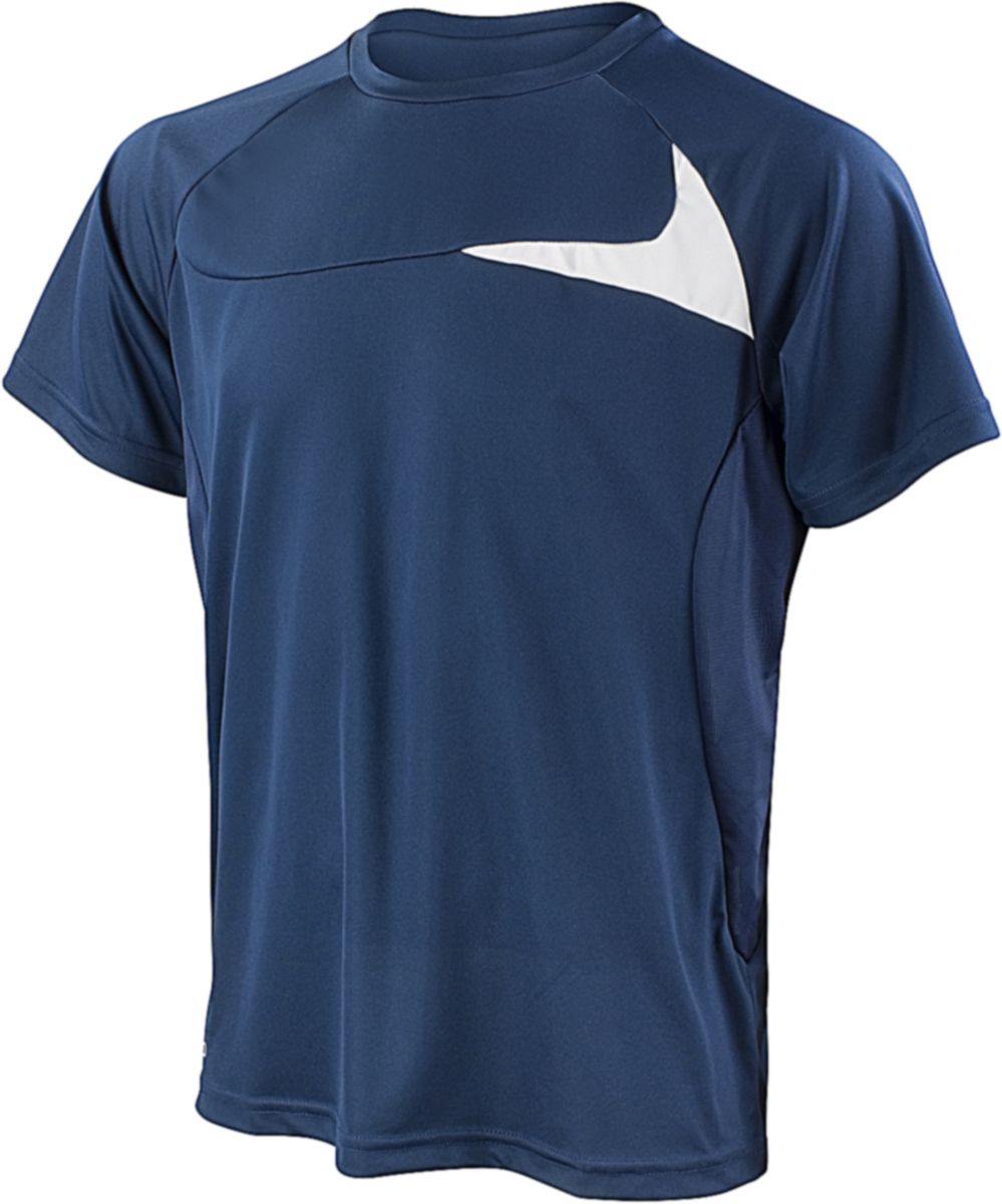 Αθλητικό T-Shirt Spiro R182M Dash Ανδρικό Navy White ανδρικά Basic T-Shirts Simple Wear Μπλουζάκια κοντομάνικα