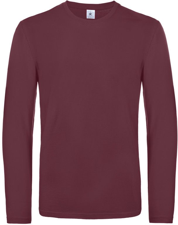 Μακρυμάνικο T-Shirt TU07T B & C E190 LSL Burgundy