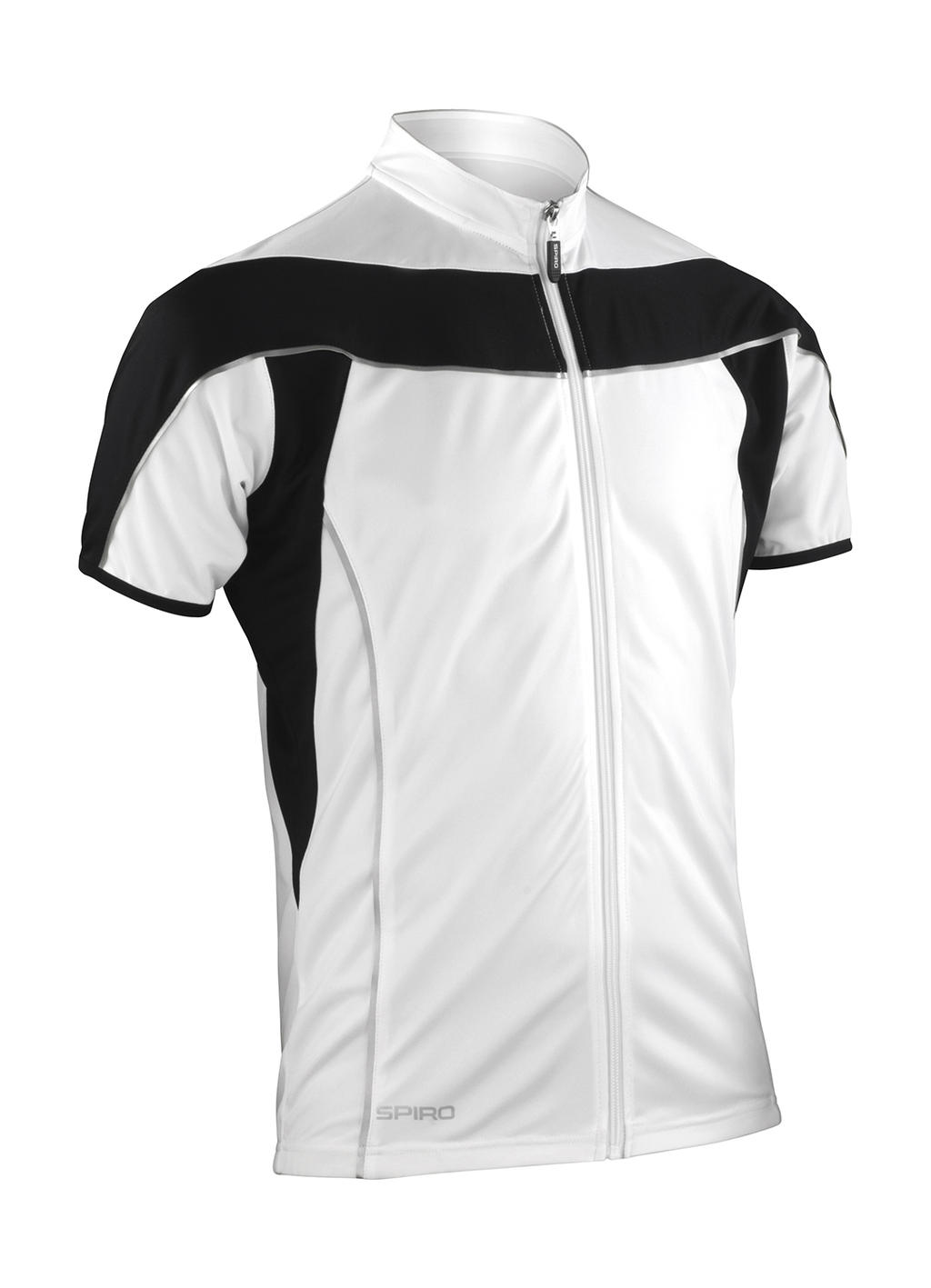 Αθλητική Μπλούζα Ποδηλασίας S188M Result Bike Full Zip T-Shirt White/Black