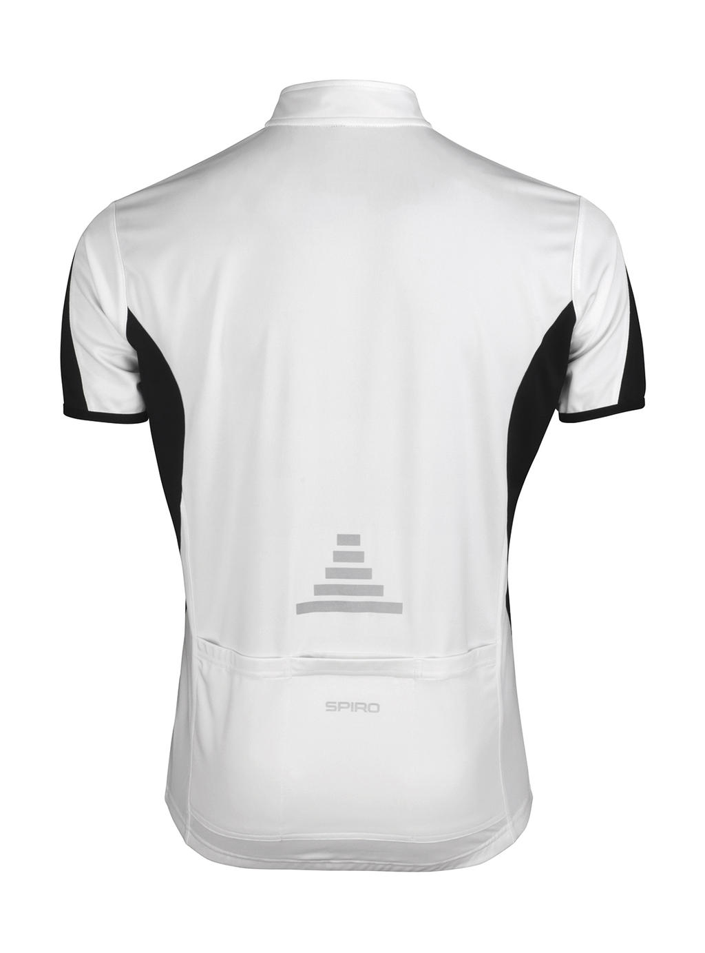 Αθλητική Μπλούζα Ποδηλασίας S188M Result Bike Full Zip T-Shirt White Black ανδρικά Basic T-Shirts Simple Wear Μπλουζάκια κοντομάνικα