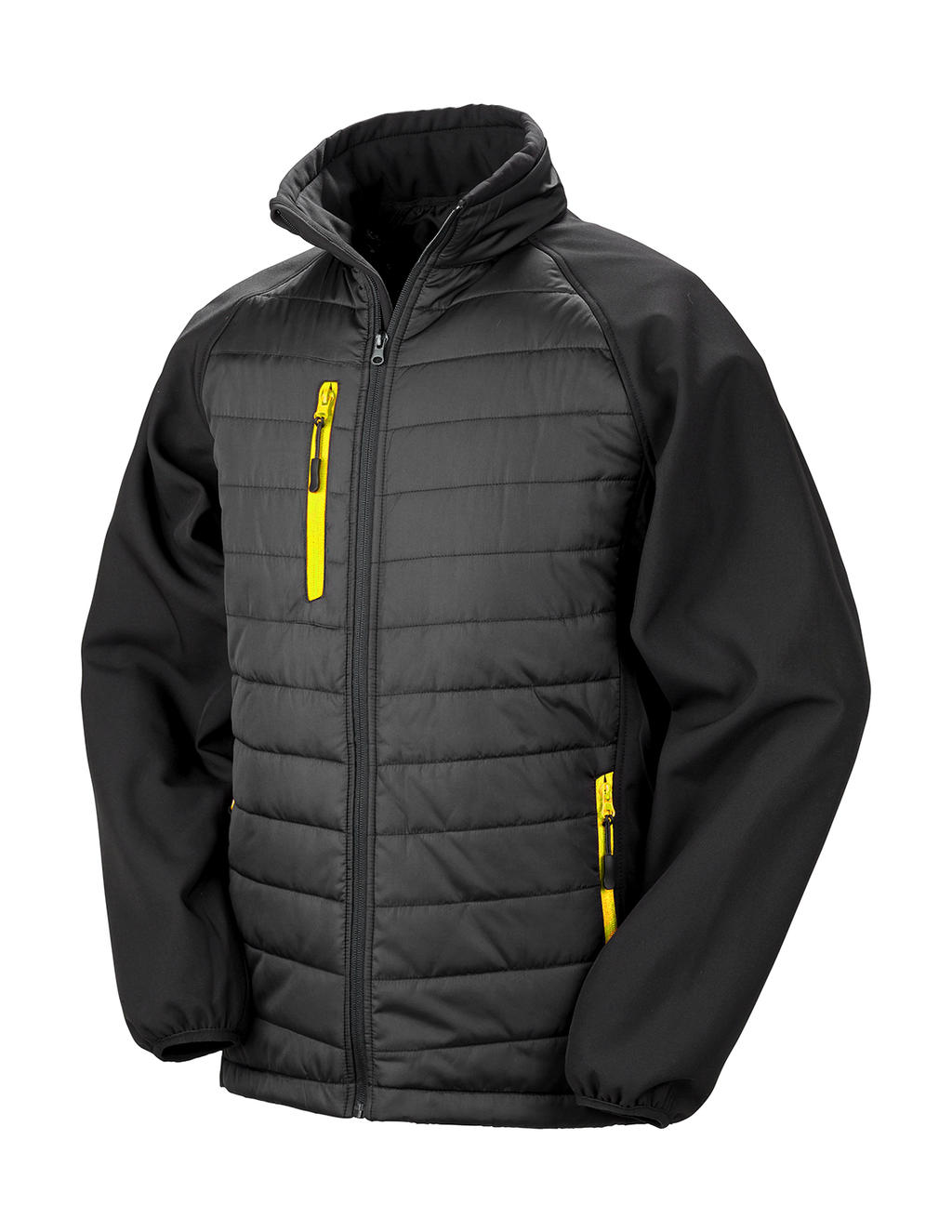 Ανδρικό Τζάκετ Padded Softshell R237X Result Black Compass Black/Yellow