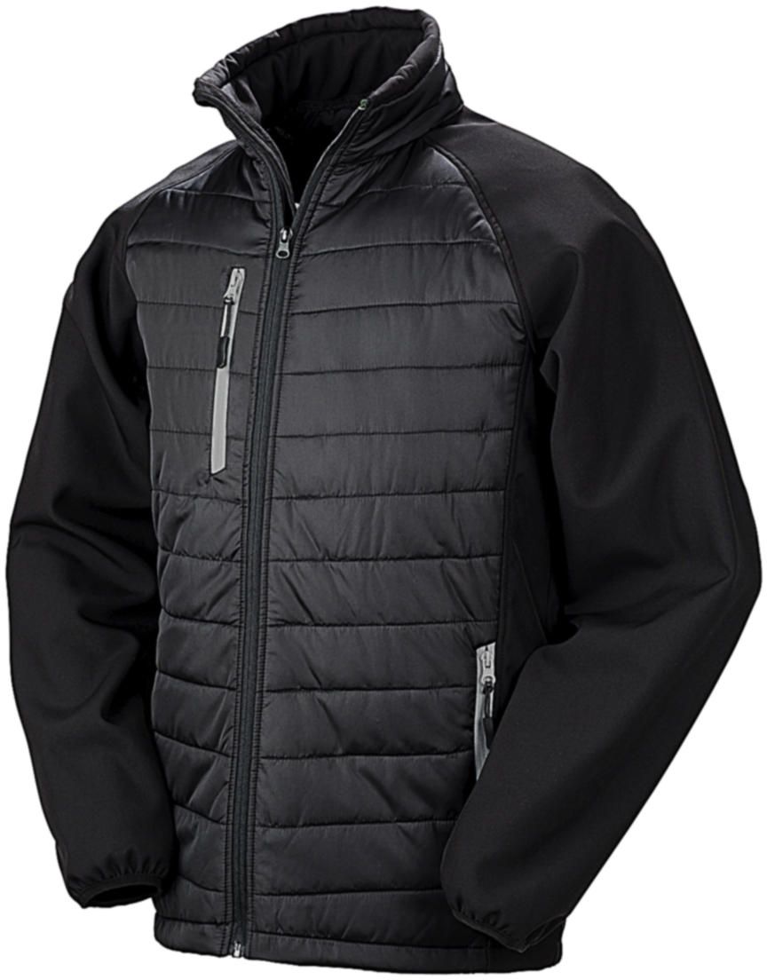 Ανδρικό Τζάκετ Padded Softshell R237X Result Black Compass Black/Grey