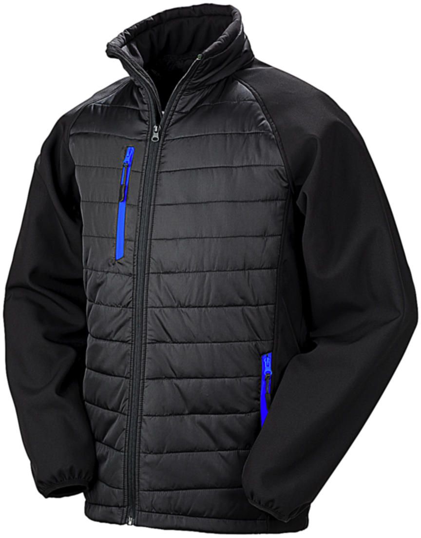Ανδρικό Τζάκετ Padded Softshell R237X Result Black Compass Black/Royal
