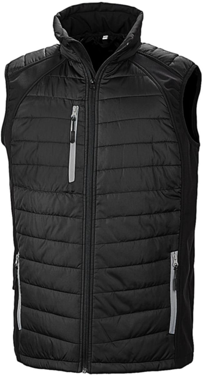 Ανδρικό Αμάνικο Μπουφάν Softshell R238X Result Black/Grey
