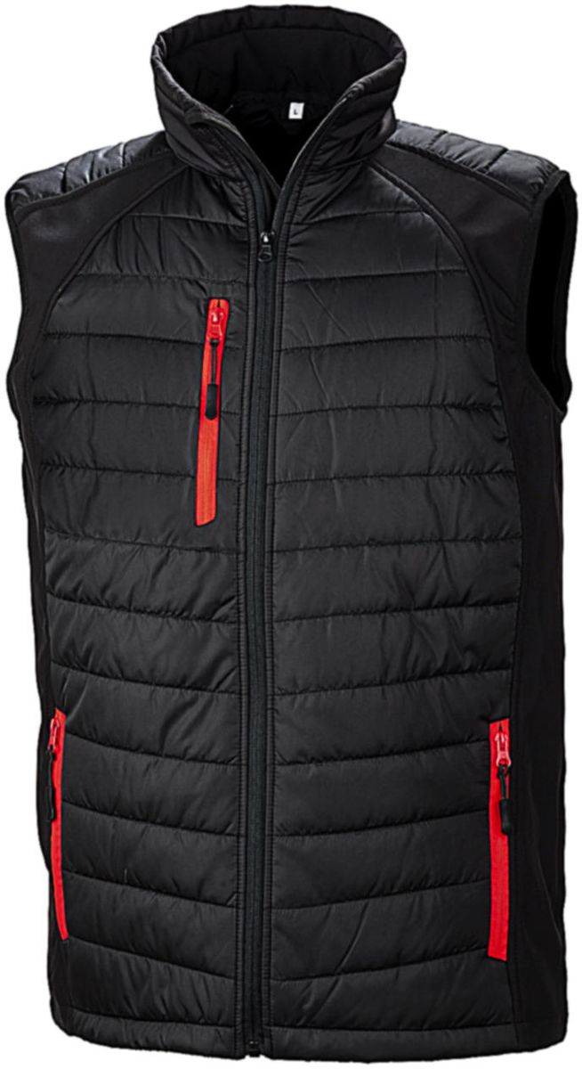 Ανδρικό Αμάνικο Μπουφάν Softshell R238X Result Black/Red
