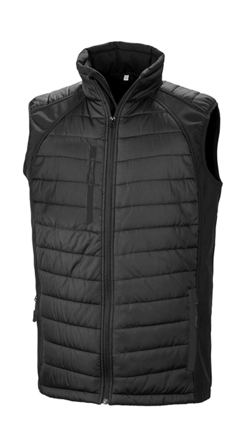 Ανδρικό Αμάνικο Μπουφάν Softshell R238X Result Black/Black