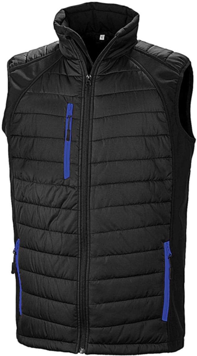 Ανδρικό Αμάνικο Μπουφάν Softshell R238X Result Black/Royal