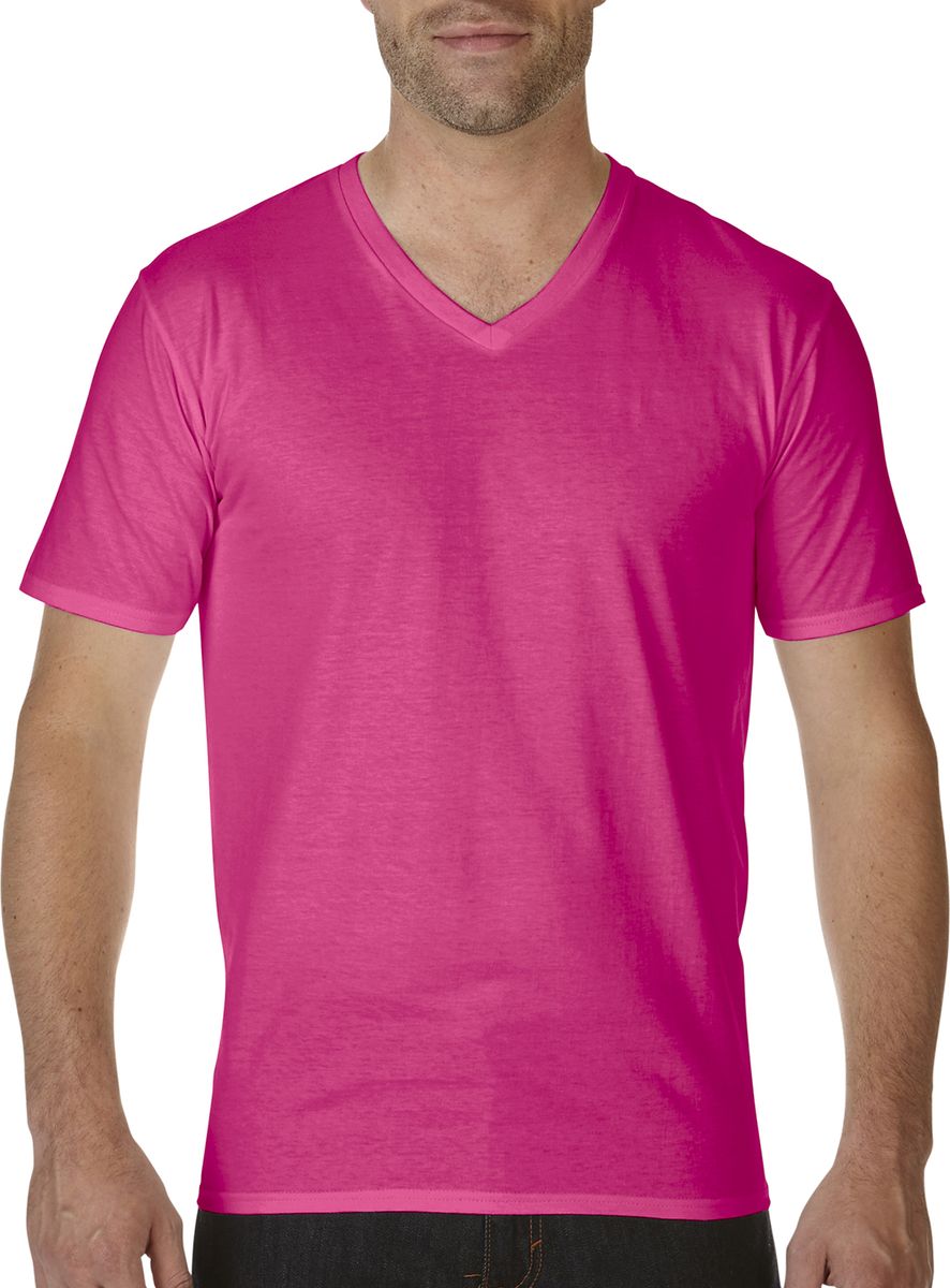 Ανδρικό T-Shirt 41V00 Gildan Premium με V Λαιμόκοψη 185gsm Heliconia