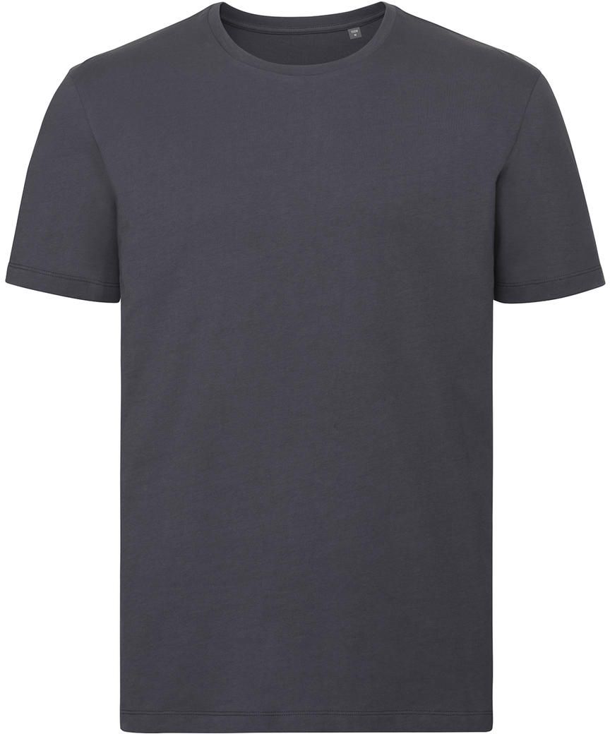 Ανδρικό T-Shirt Pure Organic R-108M-0 Russell Convoy Grey ανδρικά Basic T-Shirts Simple Wear Μπλουζάκια κοντομάνικα
