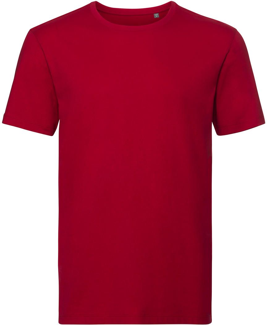 Ανδρικό T-Shirt Pure Organic R-108M-0 Russell Classic Red ανδρικά Basic T-Shirts Simple Wear Μπλουζάκια κοντομάνικα