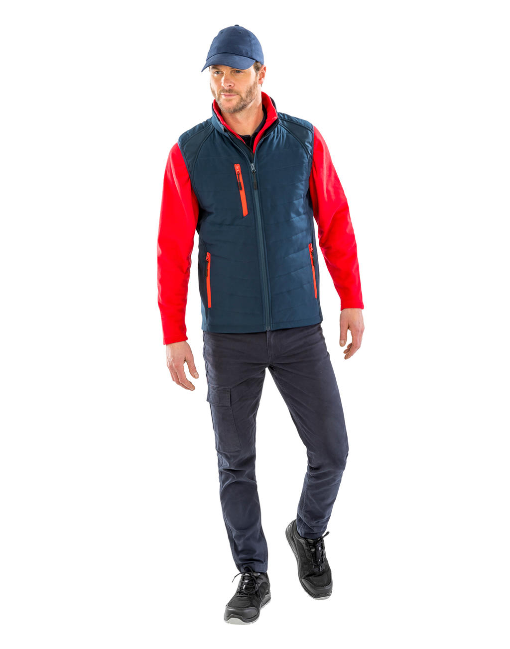 Αμάνικο Μπουφάν Softshell Compass R238X Result Navy Red ανδρικά Simple Wear