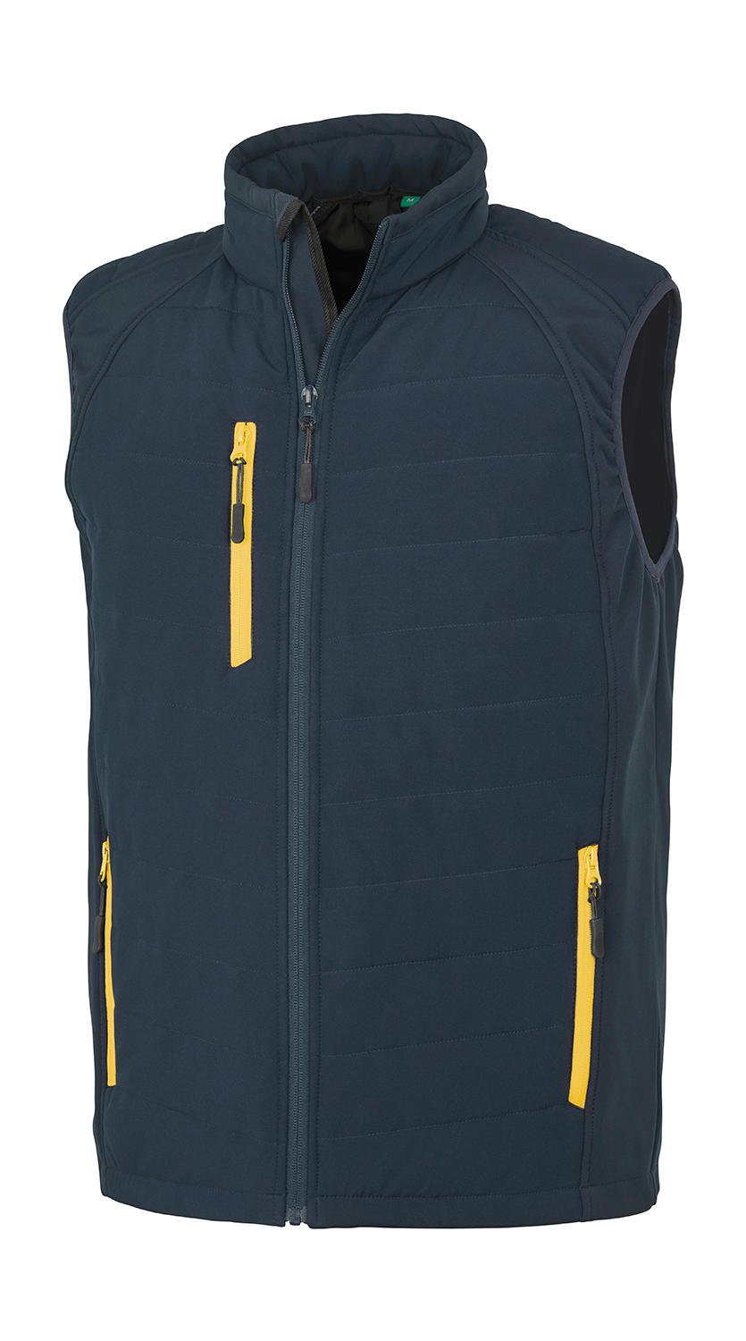 Αμάνικο Μπουφάν Softshell Compass R238X Result Navy/Yellow