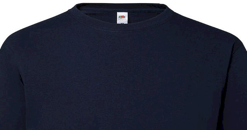 Μακρυμάνικο T-Shirt 61-360-0 Fruit Of The Loom Iconic 195 Ringspun Premium Deep Navy ανδρικά Basic T-Shirts Simple Wear Μπλουζάκια κοντομάνικα