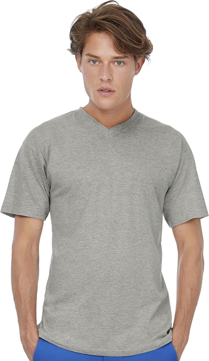 T-Shirt V-Neck Exact B & C Sport Grey