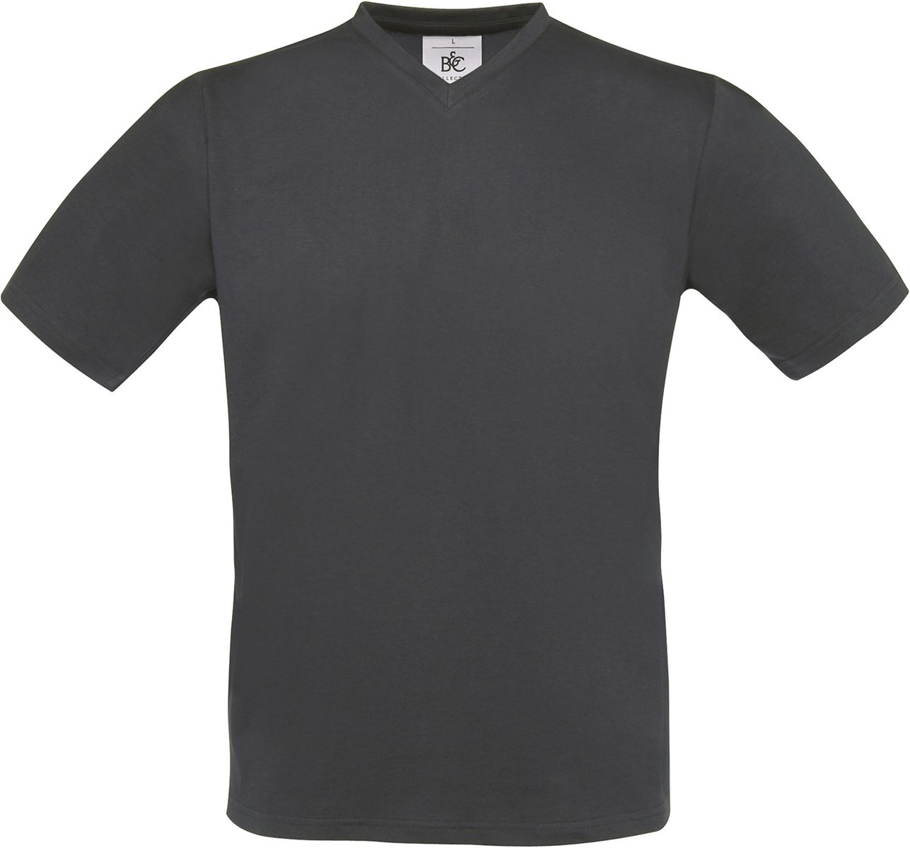 T-Shirt V-Neck Exact B & C Dark Grey