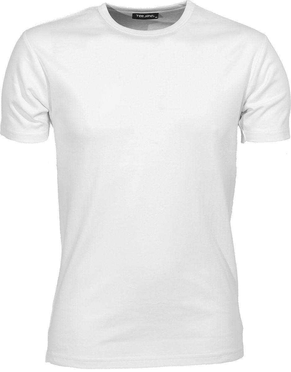 Ανδρικό T-Shirt Interlock 520 Tee Jays White ανδρικά Basic T-Shirts Simple Wear Μπλουζάκια κοντομάνικα