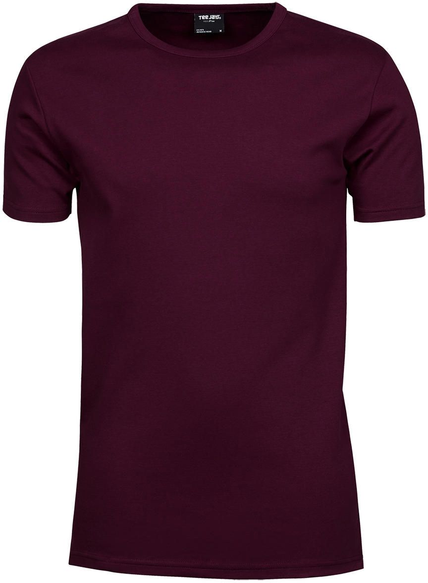 Ανδρικό T-Shirt Interlock 520 Tee Jays Wine ανδρικά Basic T-Shirts Simple Wear Μπλουζάκια κοντομάνικα