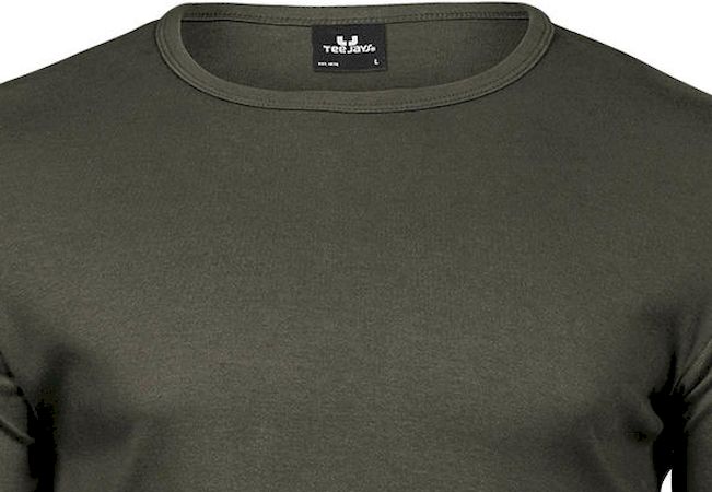 Ανδρικό T-Shirt Interlock 520 Tee Jays Deep Green ανδρικά Basic T-Shirts Simple Wear Μπλουζάκια κοντομάνικα