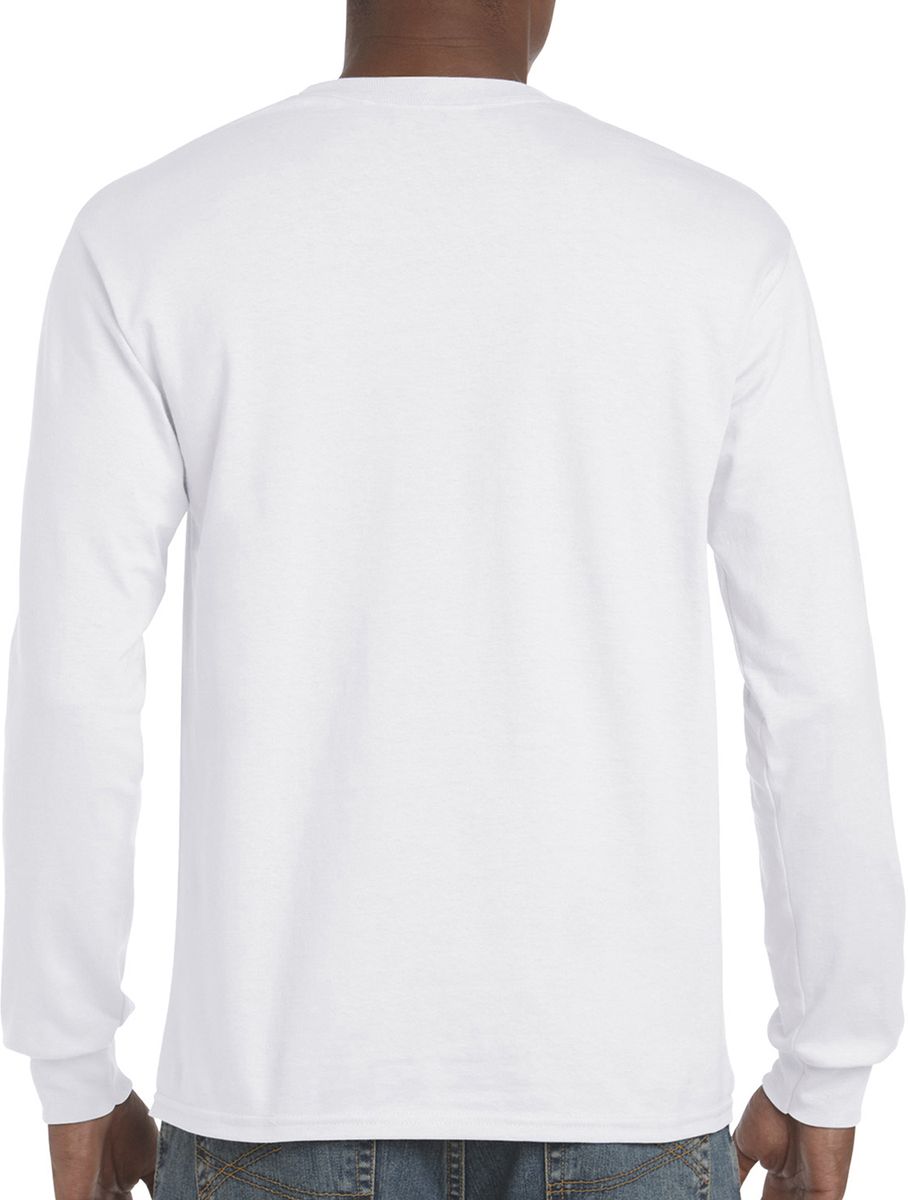 Μακρυμάνικο T-Shirt 2400 Gildan Ultra Cotton White ανδρικά Basic T-Shirts Simple Wear Μπλουζάκια κοντομάνικα