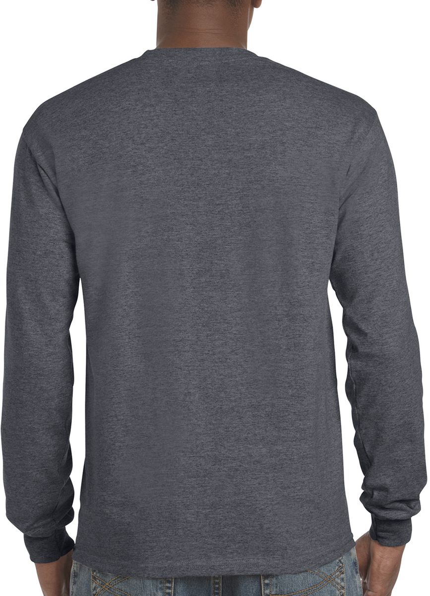 Μακρυμάνικο T-Shirt 2400 Gildan Ultra Cotton Dark Heather ανδρικά Basic T-Shirts Simple Wear Μπλουζάκια κοντομάνικα