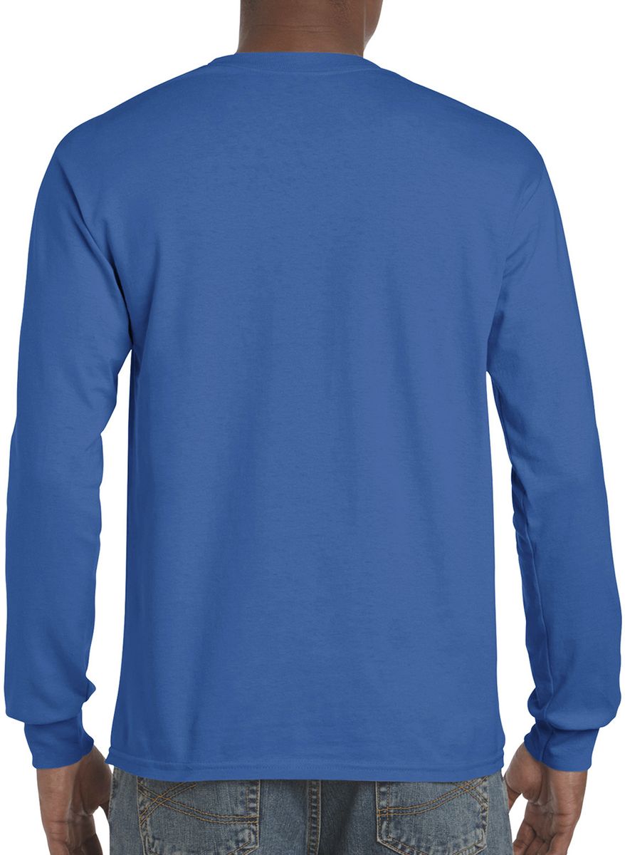 Μακρυμάνικο T-Shirt 2400 Gildan Ultra Cotton Royal ανδρικά Basic T-Shirts Simple Wear Μπλουζάκια κοντομάνικα
