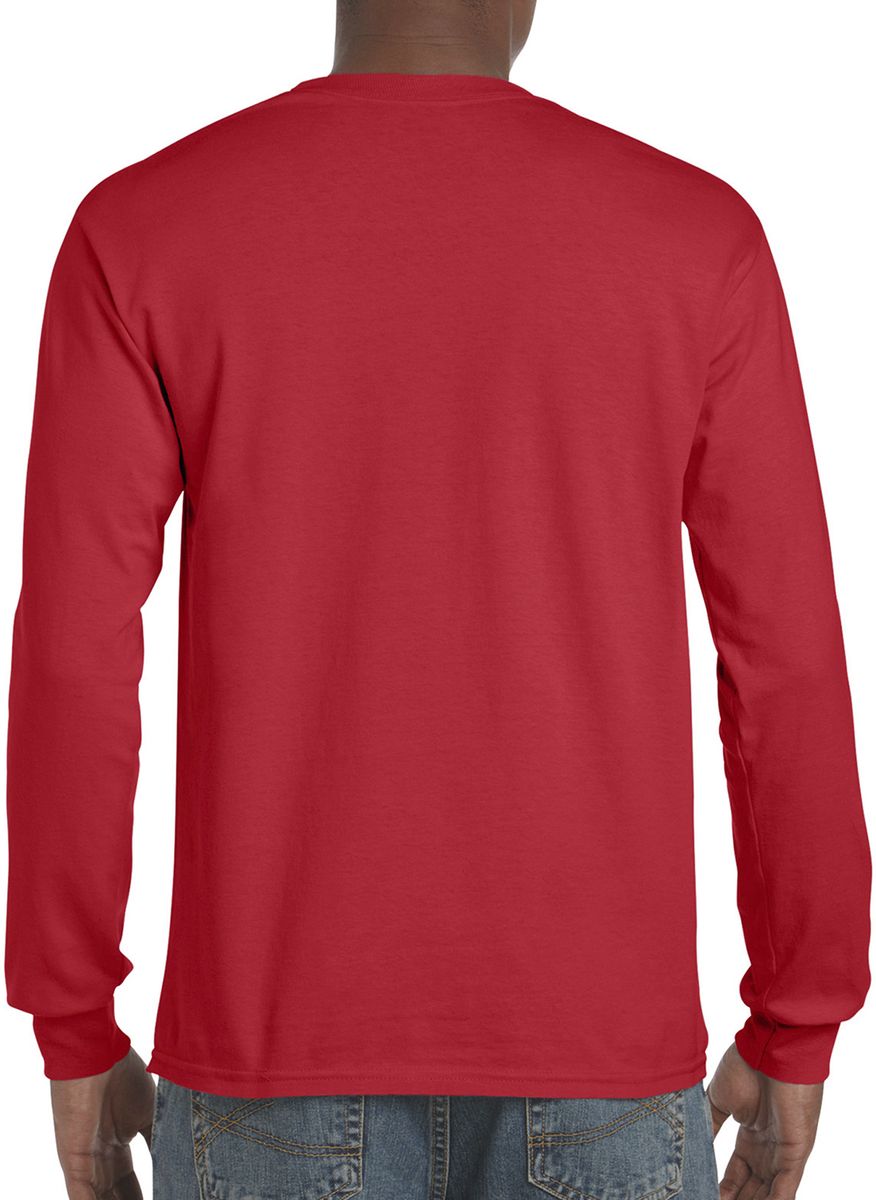 Μακρυμάνικο T-Shirt 2400 Gildan Ultra Cotton Red ανδρικά Basic T-Shirts Simple Wear Μπλουζάκια κοντομάνικα
