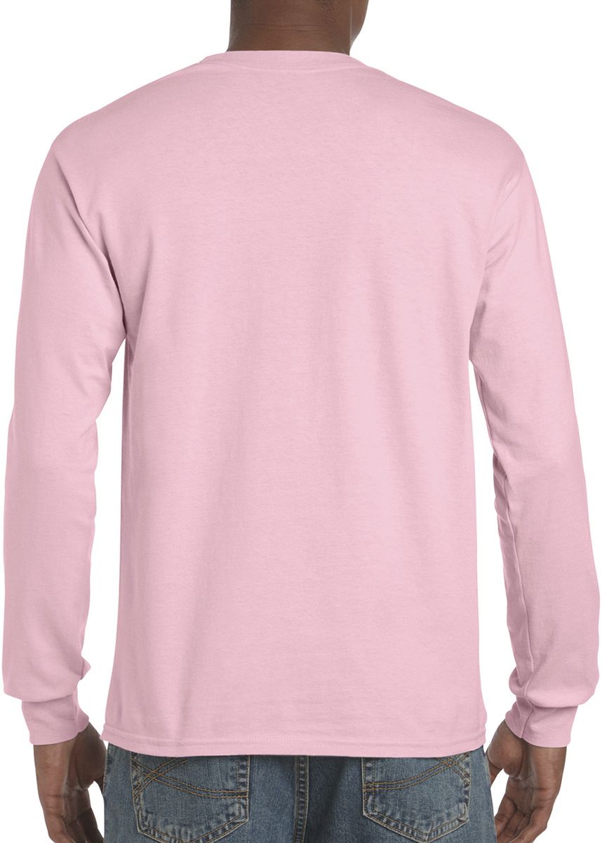 Μακρυμάνικο T-Shirt 2400 Gildan Ultra Cotton Light Pink ανδρικά Basic T-Shirts Simple Wear Μπλουζάκια κοντομάνικα