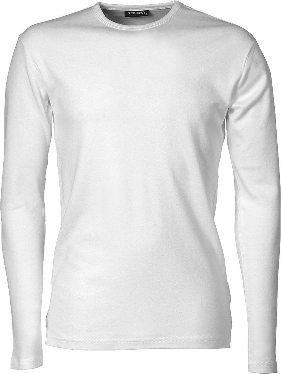 Μακρυμάνικο T-Shirt 530 Tee Jays White ανδρικά Basic T-Shirts Simple Wear Μπλουζάκια κοντομάνικα