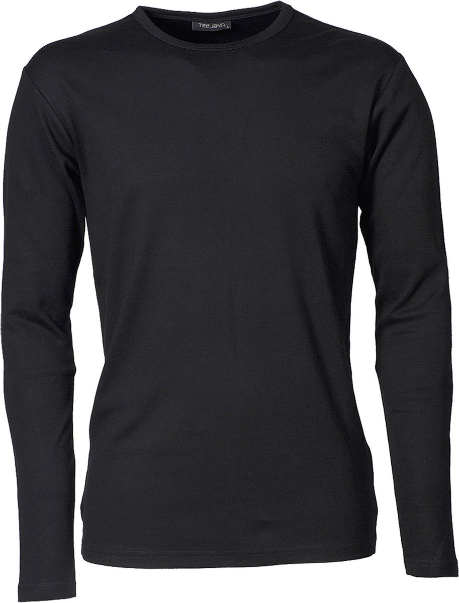 Μακρυμάνικο T-Shirt 530 Tee Jays Black ανδρικά Basic T-Shirts Simple Wear Μπλουζάκια κοντομάνικα